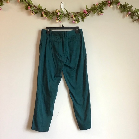 Max Studio Forest green crop/ankle pants sz 6 - Picture 4 of 5